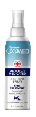 Tropiclean OxyMed Anti-Itch Medicated Soothing Spray for Pets, 8-oz (Size: 8-oz)