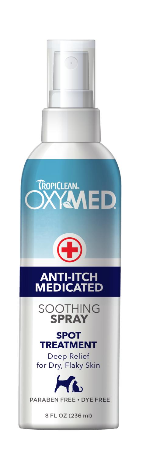 Tropiclean OxyMed Anti-Itch Medicated Soothing Spray for Pets, 8-oz (Size: 8-oz)