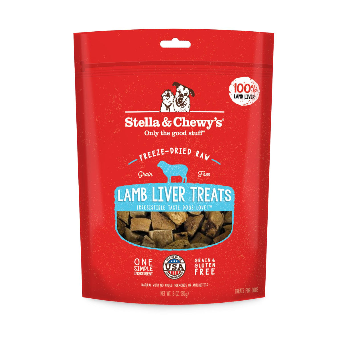 Stella & Chewy's Lamb Liver Freeze-Dried Dog Treats, 3-oz (Size: 3-oz)