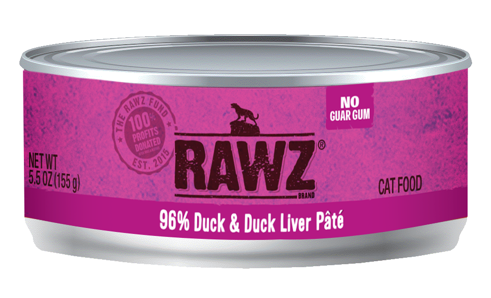 RAWZ Cat 96% Duck & Duck Liver Pate Wet Cat Food Can