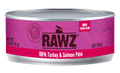 RAWZ Cat 96% Turkey & Salmon Pate Wet Cat Food Can