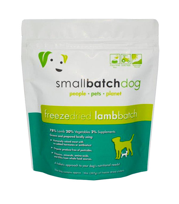 Smallbatch Dog Lamb Sliders Freeze-Dried Dog Food, 14-oz (Size: 14-oz)