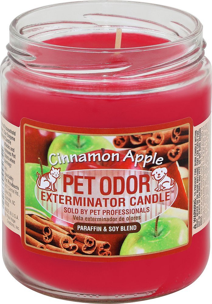 Pet Odor Exterminator Deodorizing Candle Jar, Cinnamon Apple, 13-oz (Size: 13-oz)