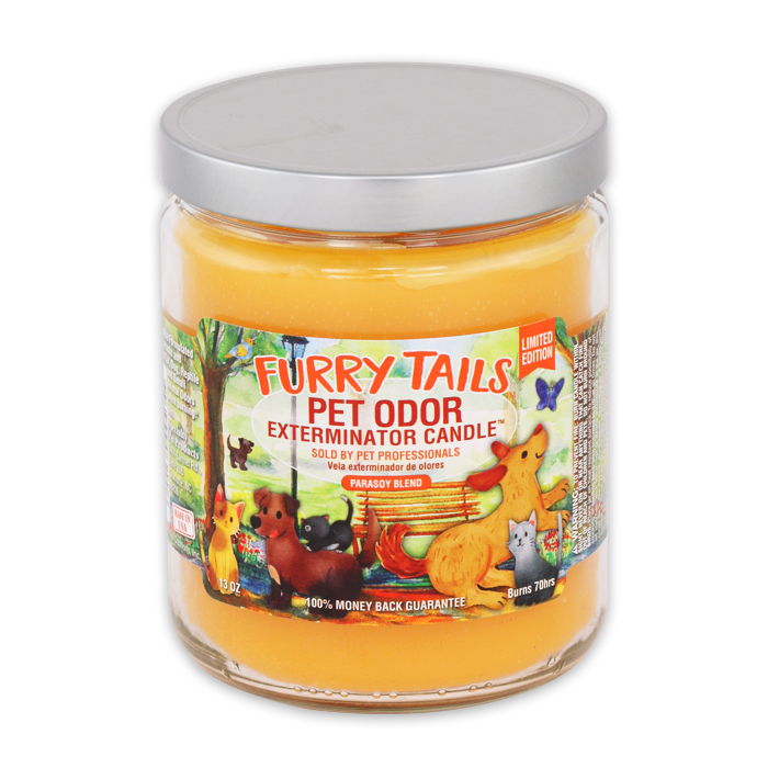 Pet Odor Exterminator Deodorizing Candle Jar, Furry Tails, 13-oz (Size: 13-oz)