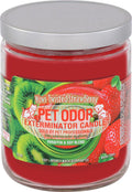 Pet Odor Exterminator Deodorizing Candle Jar, Kiwi Twisted Strawberry, 13-oz (Size: 13-oz)