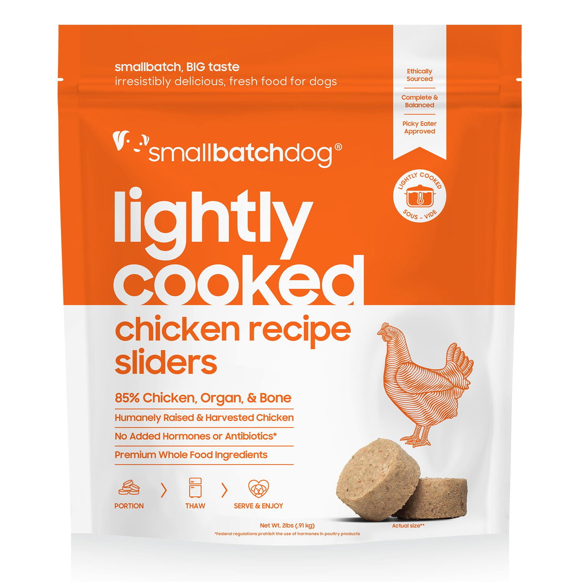 Smallbatch Lightly Cooked Chicken Batch Frozen Food