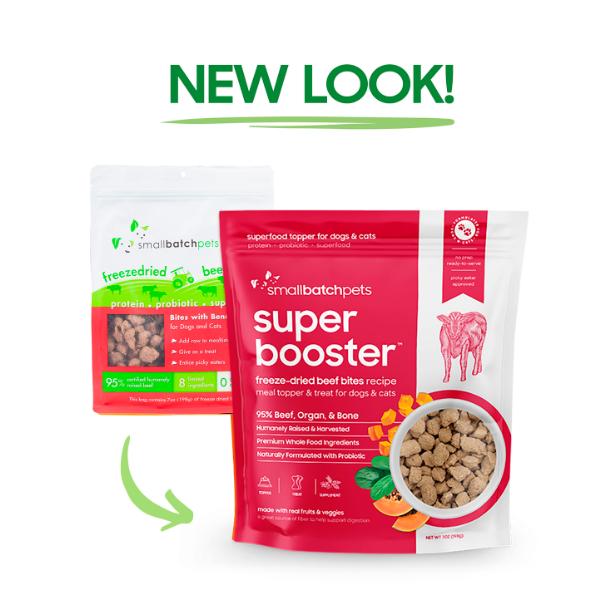 Smallbatch Super Booster Beef Bites Freeze-Dried Dog & Cat Meal Topper & Treats, 7-oz (Size: 7-oz)