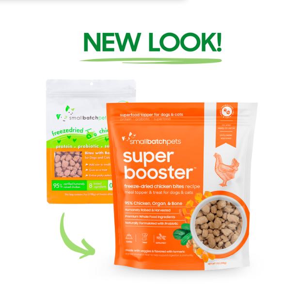 Smallbatch Super Booster Chicken Bites Freeze-Dried Dog & Cat Meal Topper & Treats, 7-oz (Size: 7-oz)