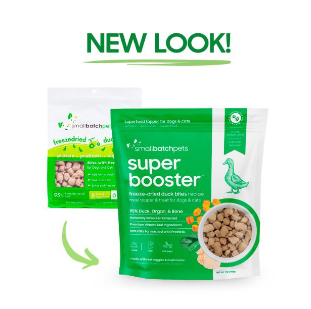 Smallbatch Super Booster Duck Bites Freeze-Dried Dog & Cat Meal Topper & Treats, 7-oz (Size: 7-oz)