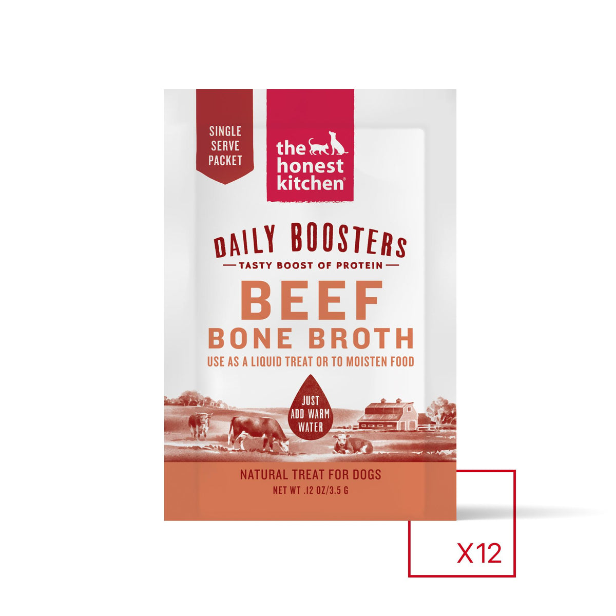 The Honest Kitchen Daily Boosters Instant Beef Bone Broth with Turmeric for Dogs