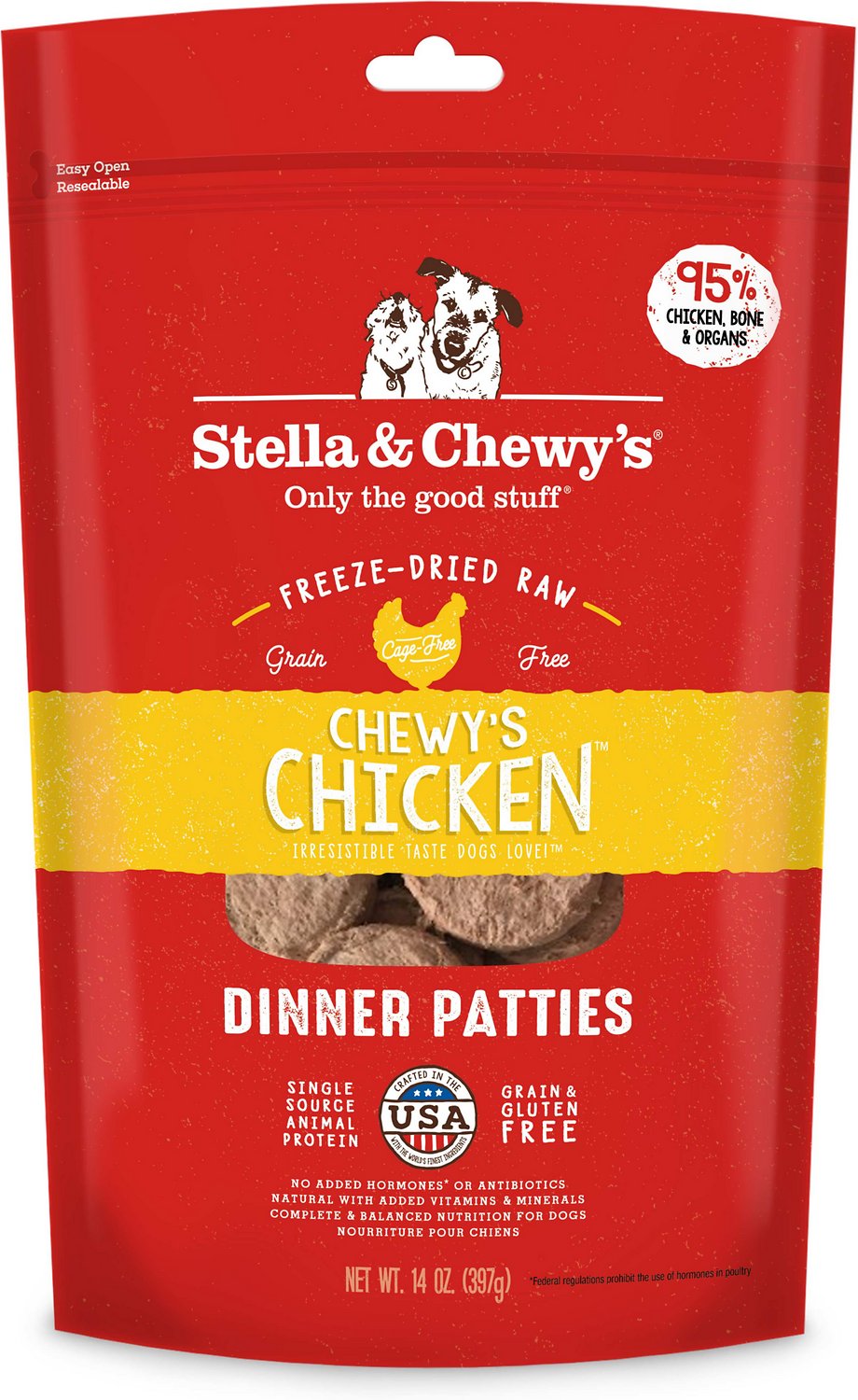 Stella & Chewy's Chewy's Chicken Dinner Patties Grain-Free Freeze-Dried Dog Food