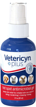 Vetericyn Plus Hot Spot Antimicrobial Gel for Pets, 3-oz (Size: 3-oz)