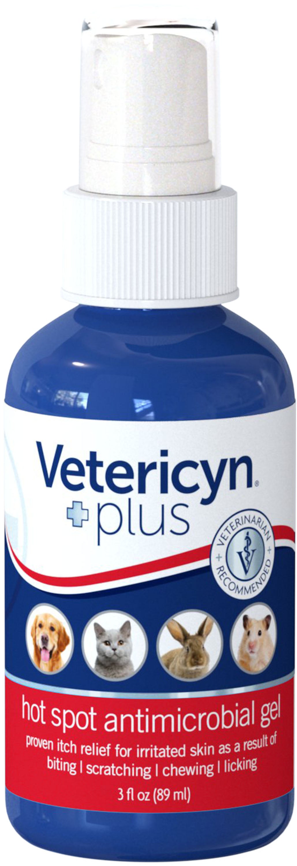 Vetericyn Plus Hot Spot Antimicrobial Gel for Pets, 3-oz (Size: 3-oz)