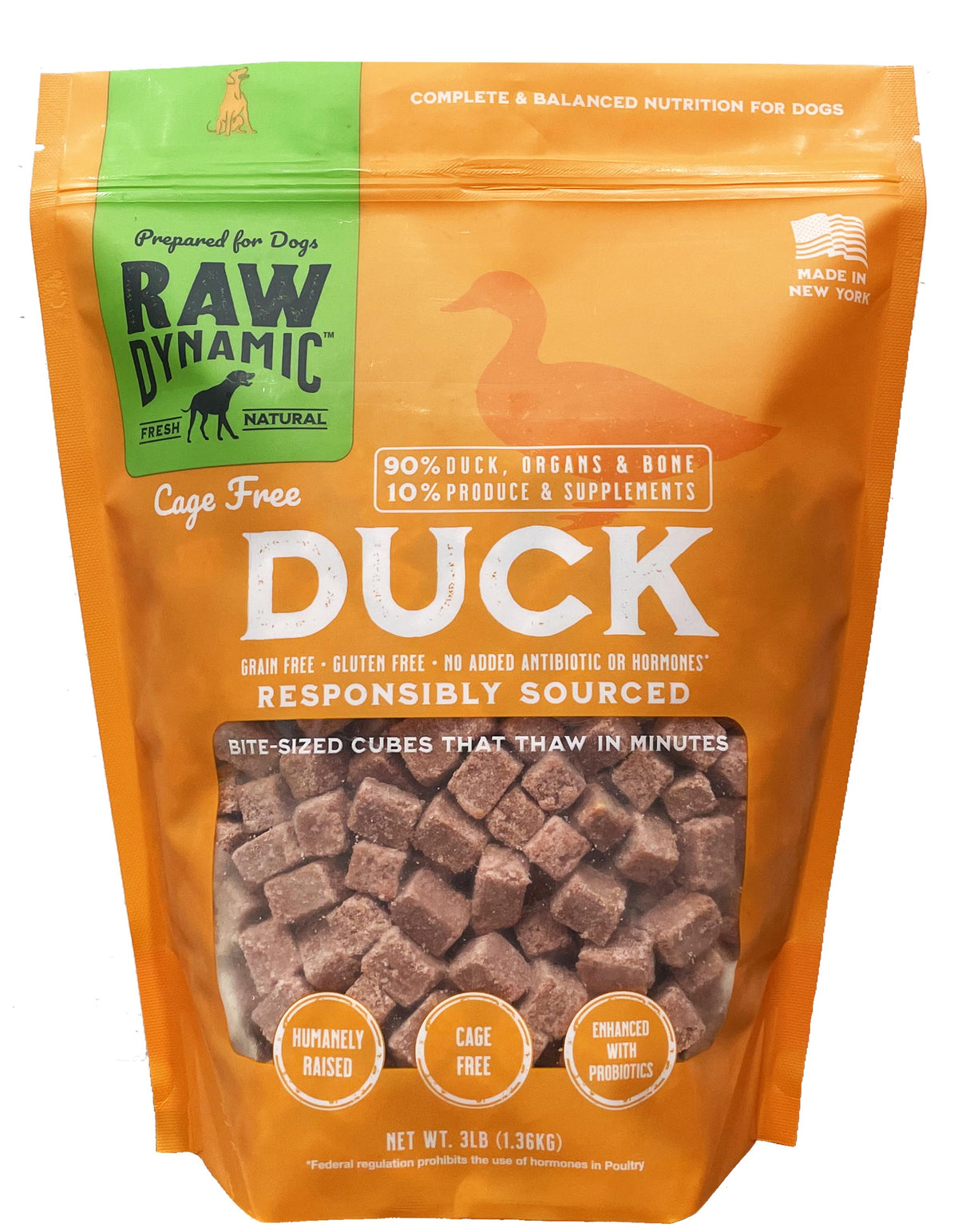 Raw Dynamic Duck Frozen Raw Dog Food