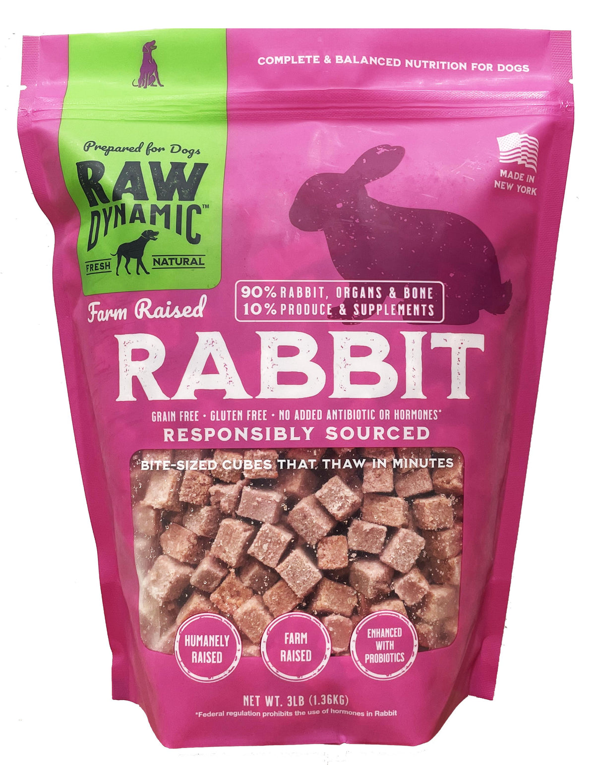Raw Dynamic Rabbit Frozen Raw Dog Food