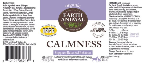 Earth Animal Calmness Herbal Remedy