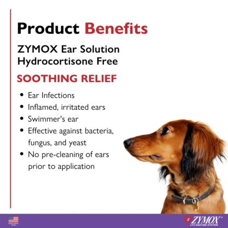 Zymox Ear Solution HC-Free 1.25 fl oz