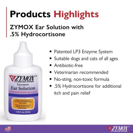Zymox Ear Solution HC 0.5% 1.25 fl oz
