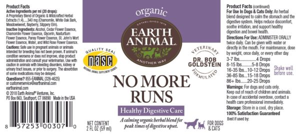 Earth Animal No More Runs Herbal Remedy