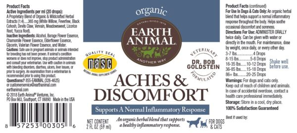 Earth Animal Aches & Discomforts Herbal Remedy