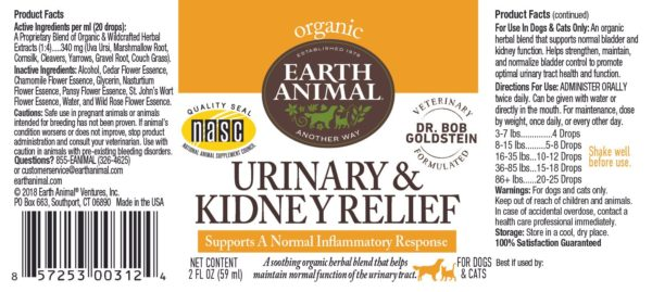 Earth Animal Urinary & Kidney Relief Herbal Remedy