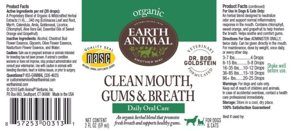 Earth Animal Clean Mouth, Gums, & Breath Herbal Remedy