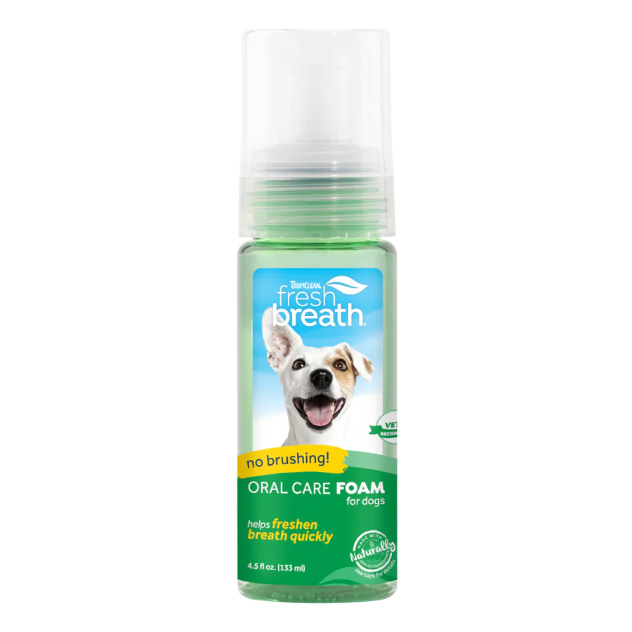 TropiClean Fresh Breath Mint Dental Foam for Dogs