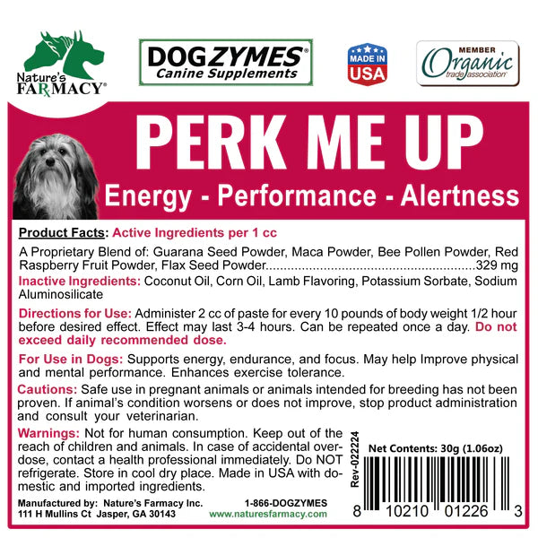 DogZymes Canine Perk Me Up Paste