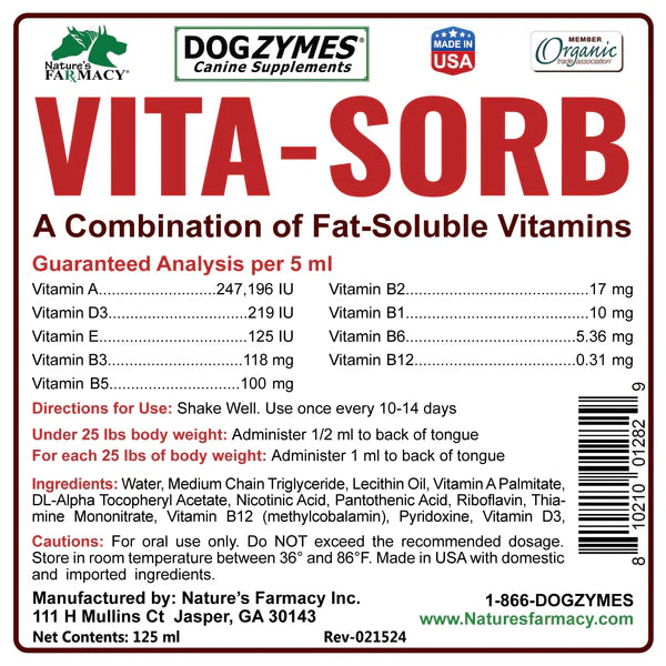 DogZymes VITA-SORB - Oral Liquid B Vitamin