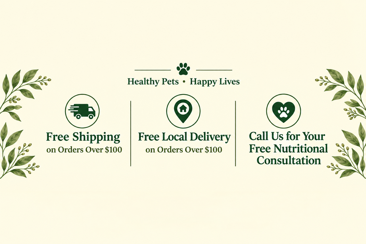 Pet Care Banner with Full Paw Print