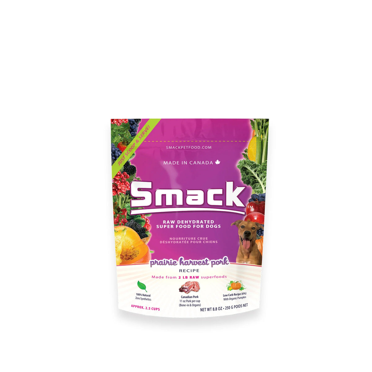 Smack Prairie Harvest Pork for Dogs 250g