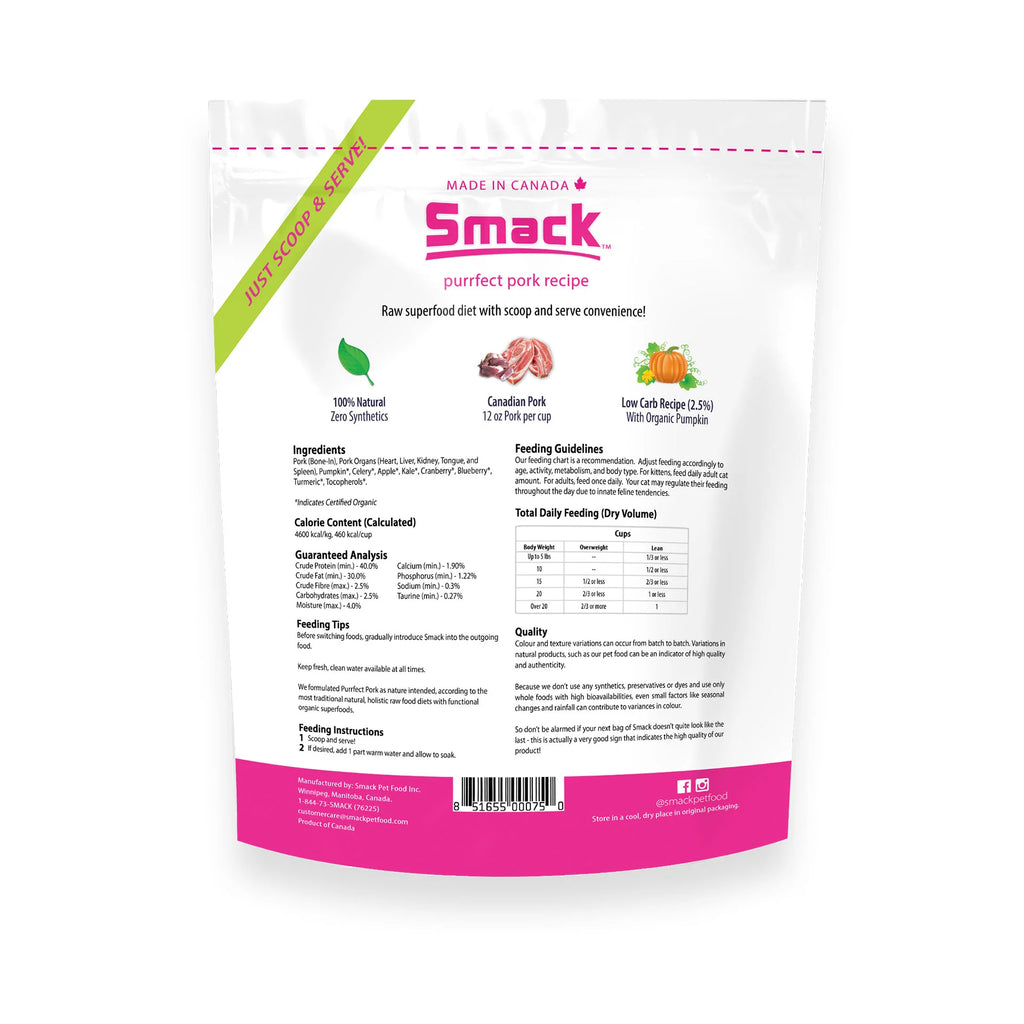 Smack Purrfect Pork for Cats 250g