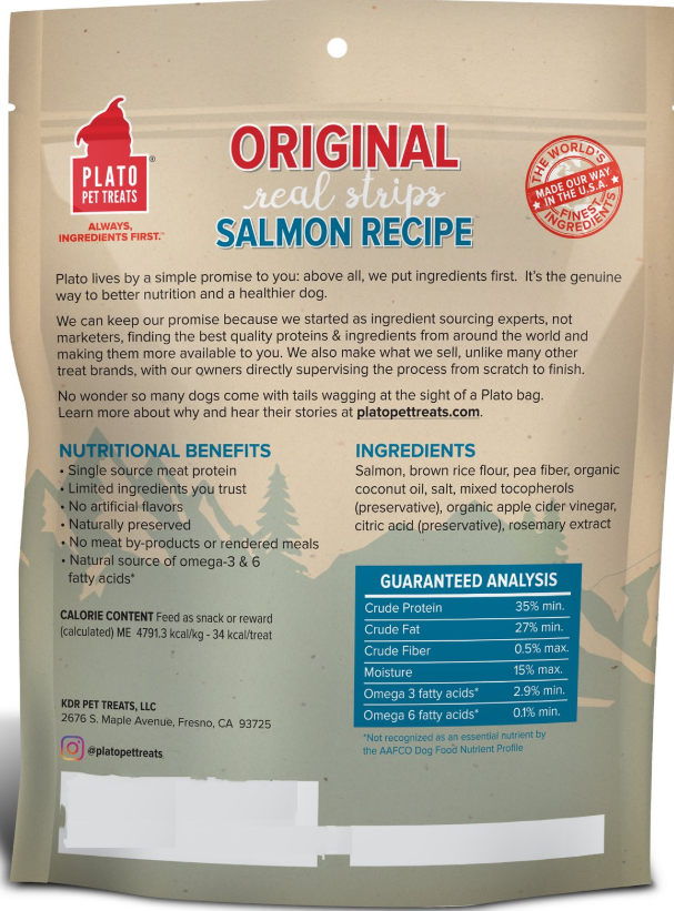 Plato Real Strips Salmon 18 oz