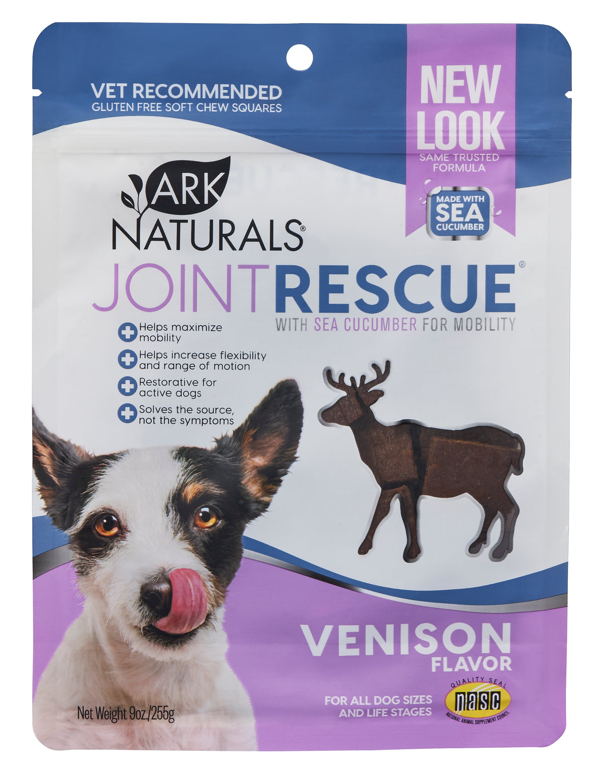 Ark Naturals Sea "Mobility" Joint Rescue Venison Jerky Dog Treats, 9-oz