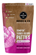 Bones & Co Temptin' Turkey Recipe Patties Frozen Dog Food, 6-lb (Size: 6-lb)