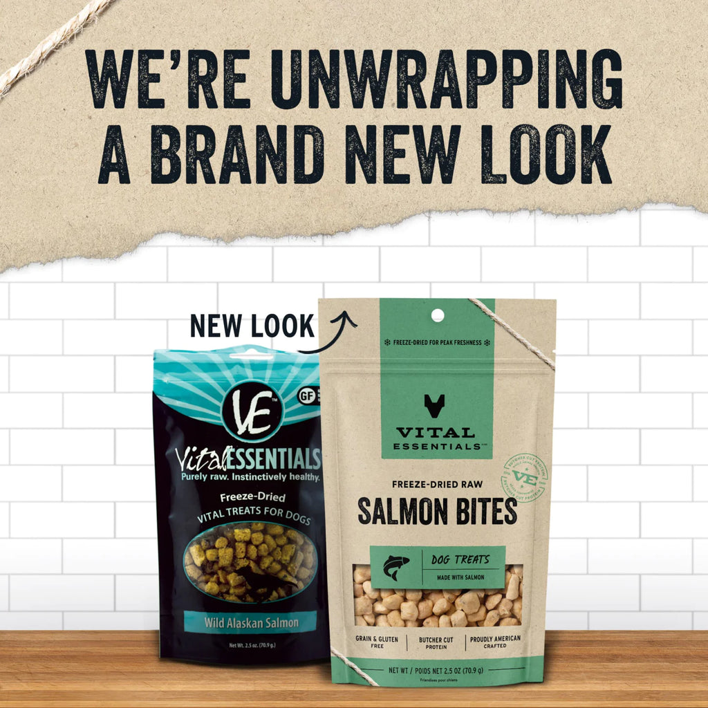 Vital Essentials Freeze-Dried Raw Salmon Bites for Dogs
