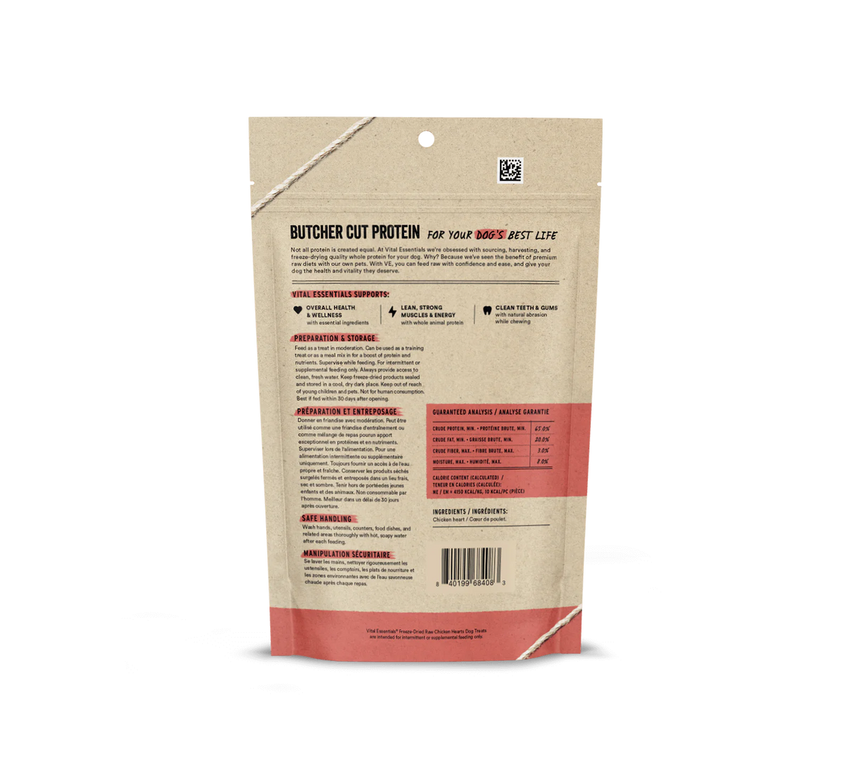 Vital Essentials Freeze-Dried Raw Chicken Hearts Treats