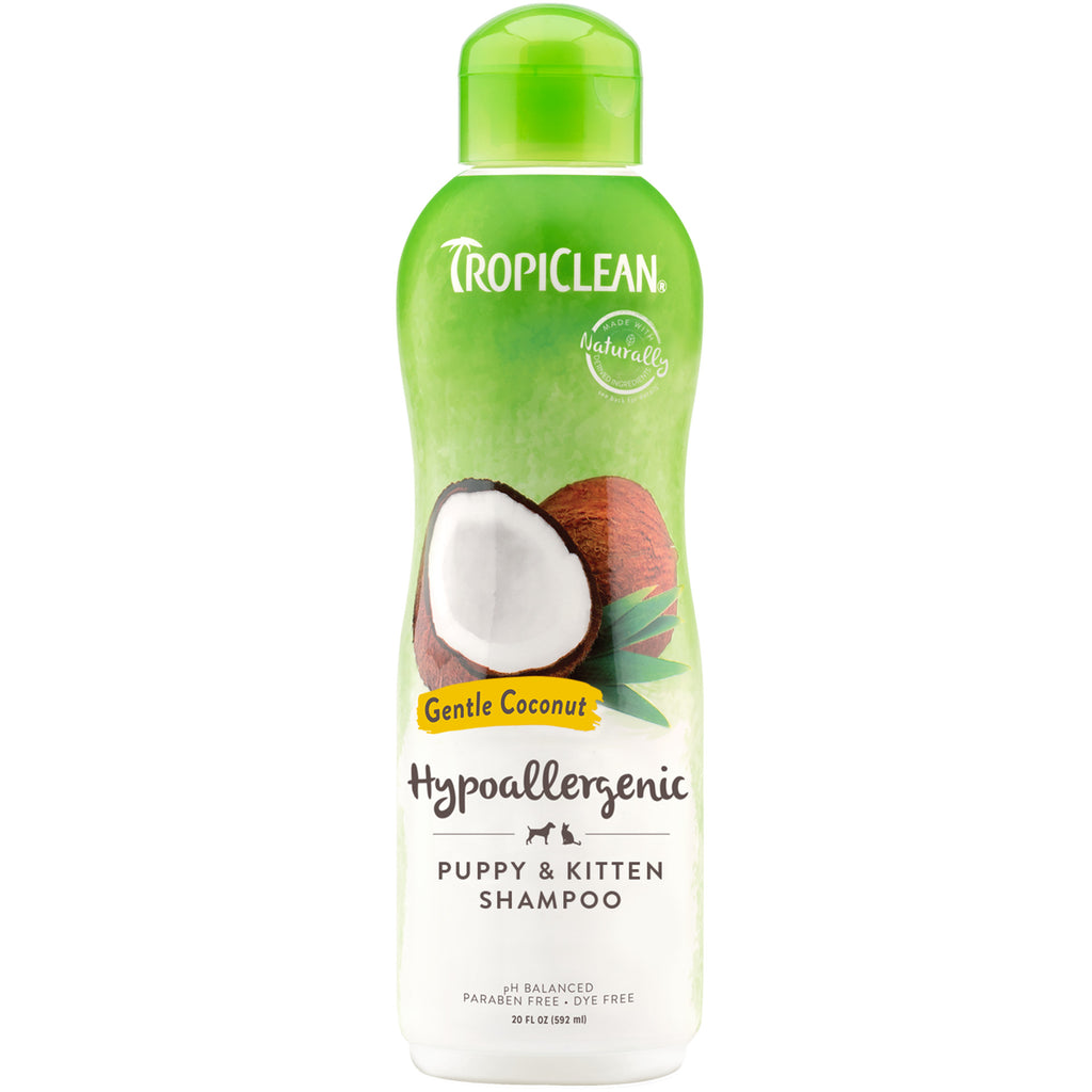 TropiClean Gentle Coconut Hypoallergenic Puppy & Kitten Shampoo 20 oz